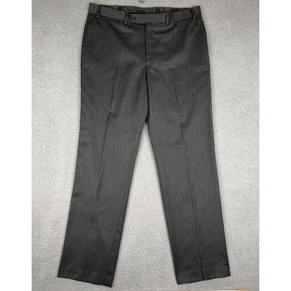 Lauren Ralph Lauren Mens Gray Suit Dress Pants 36x32 Straight Leg Poly/Rayon - Picture 1 of 11